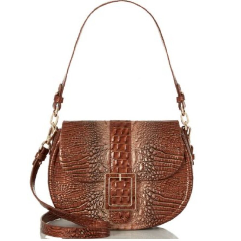 NWT BRAHMIN Ombre Mini Collection Whiskey Cynthia Shoulder Bag